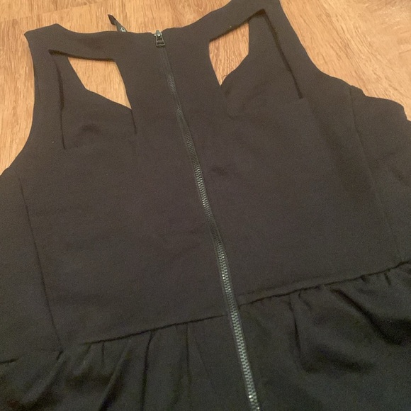 Lab Works Peek A Boo Peplum Black Dress - Picture 3 of 4